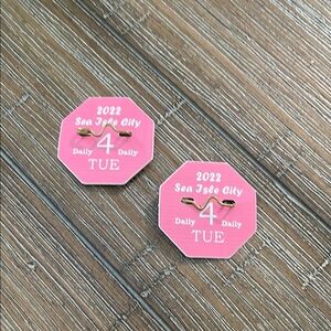 Pink Sea Isle City Beach Tags